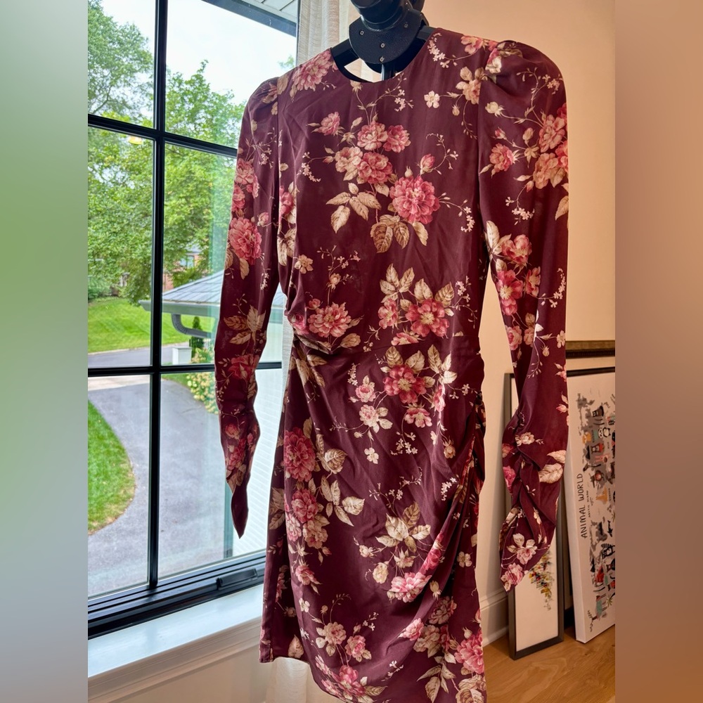NWOT Zimmermann Unbridled Draped Mini Dress - Picture 2 of 5